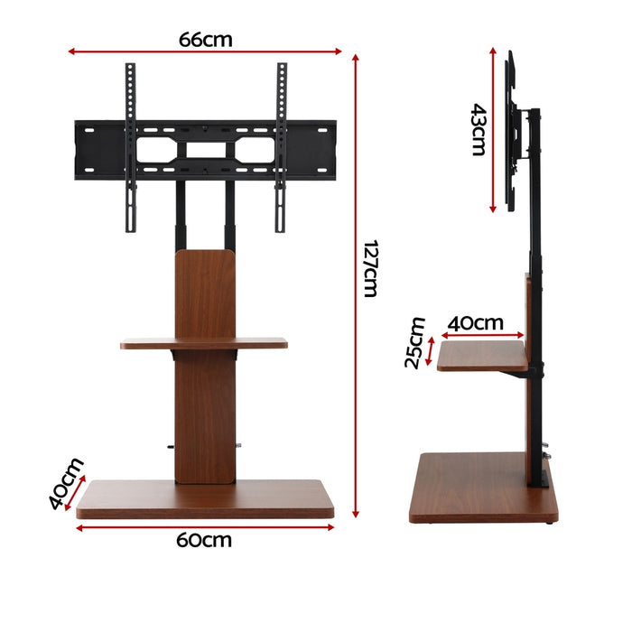 Tv Stand 32-70" Wooden Tray Swivel Height Adjustable