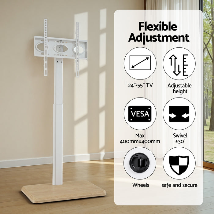 Tv Stand 24-55" Swivel Height Adjustable Floor Mount For Tvs