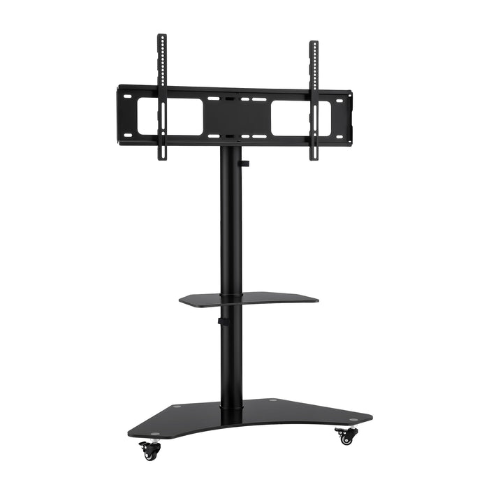 40-100" Tv Stand Mount Bracket Universal Adjustable Height With Wheels