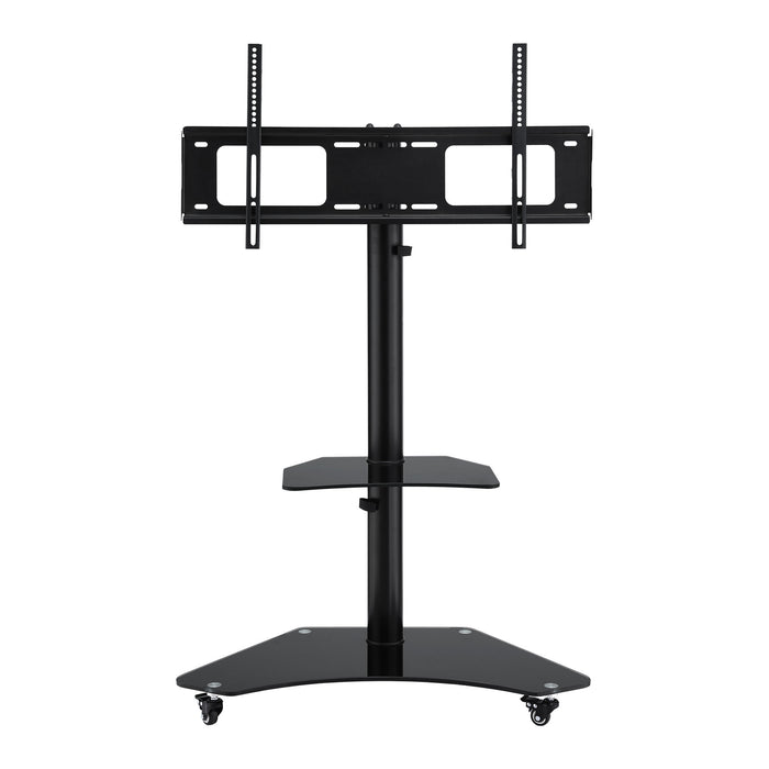 40-100" Tv Stand Mount Bracket Universal Adjustable Height With Wheels