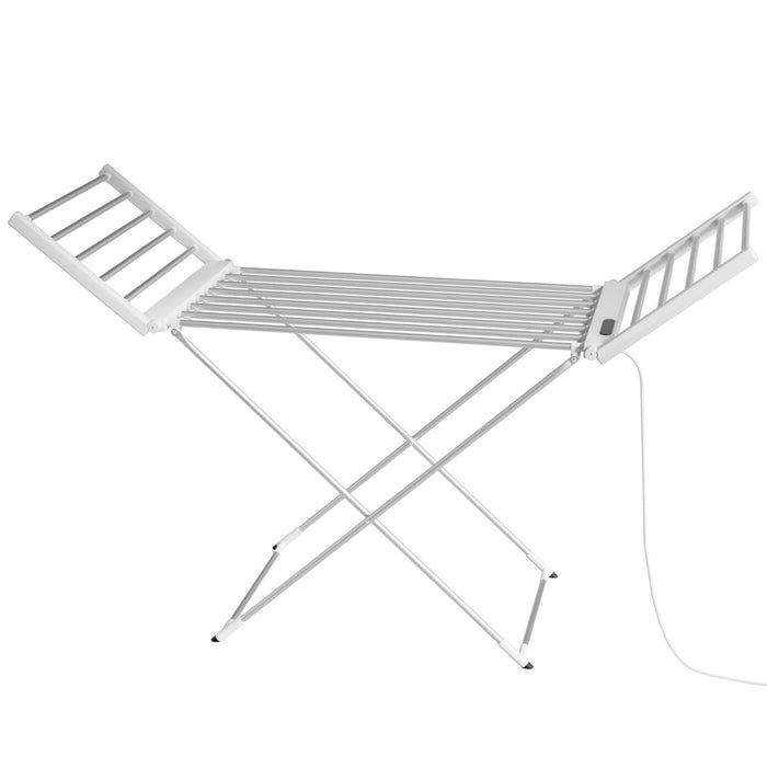 Foldable Electric Heated Towel Rail Rack With 24H Timer