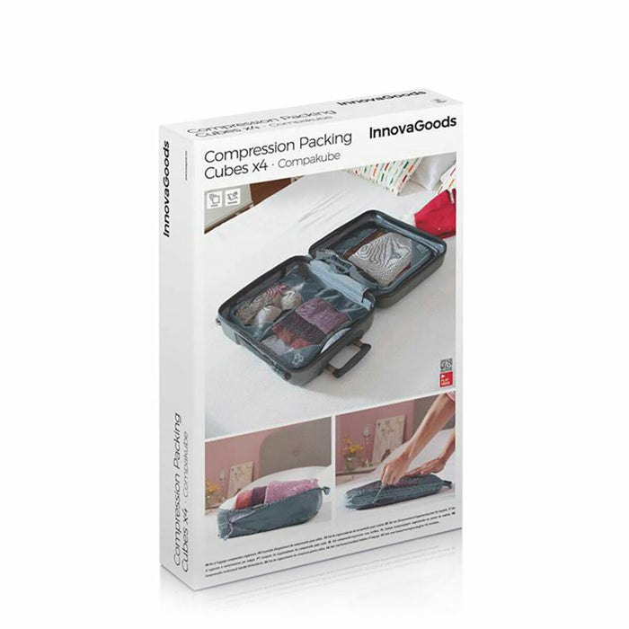 Suitcase Organiser Compression Bags Compakube 4 Pieces