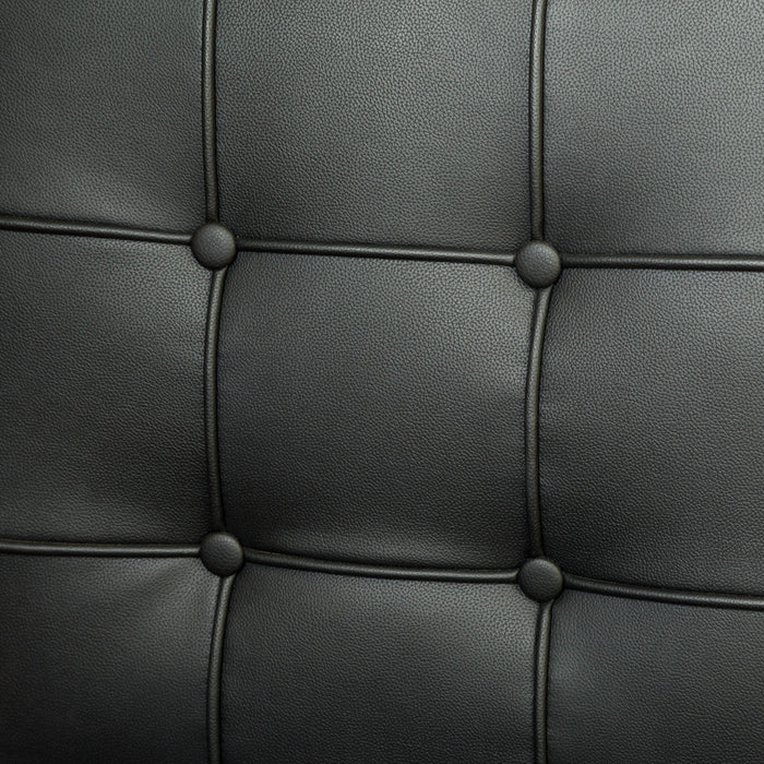 Pandora Modern Bonded Leather Dining Chair In Black