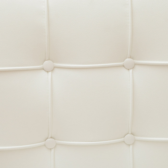 Pandora Modern Bonded Leather Dining Chair In White