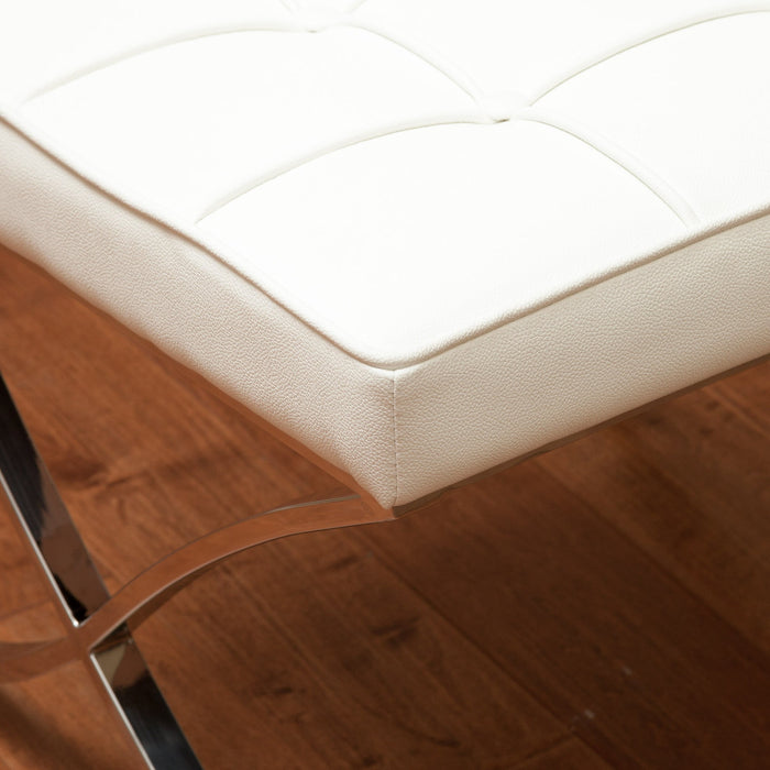 Pandora Modern Bonded Leather Dining Chair In White