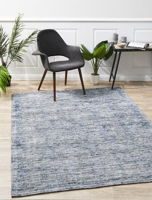 Allure Indigo Cotton Rayon 225 Cm X 155 Cm Rug