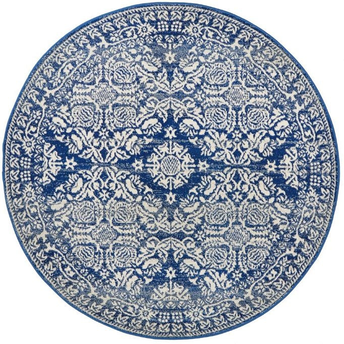 Mirage 358 Navy Round 240 Cm X 240 Cm Rug - Round