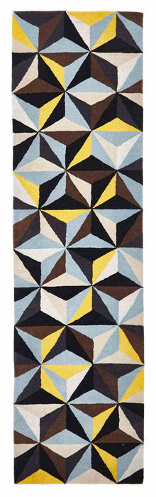 Matrix 900 Blue 400 Cm X 80 Cm Rug - Runner