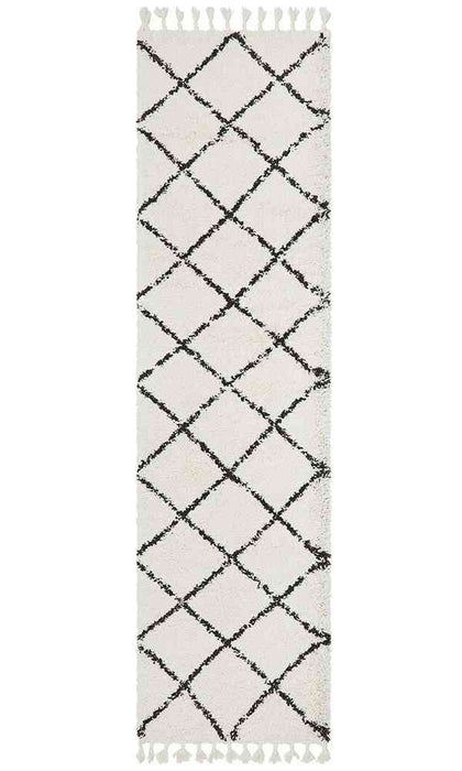 Saffron 22 White 400 Cm X 80 Cm Rug - Runner