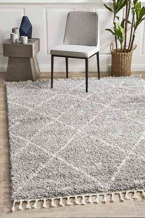 Saffron 44 Silver 400 Cm X 300 Cm Rug - Rectangle