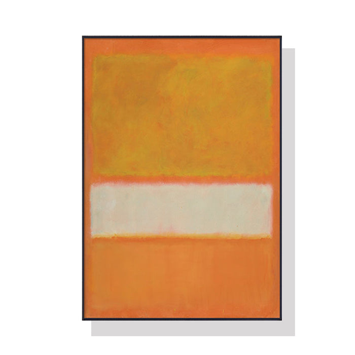 Wall Art 80Cmx120Cm Yellow By Mark Rothko Black Frame Canvas