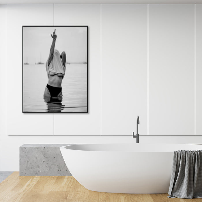 Wall Art 100Cmx150Cm Feminist Print Black Frame Canvas