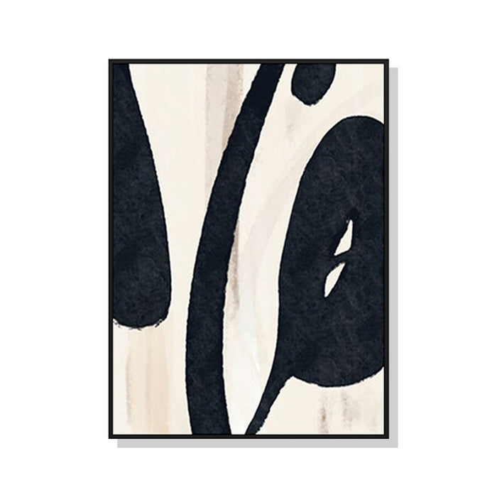 Wall Art 80Cmx120Cm Black Ink Black Frame Canvas