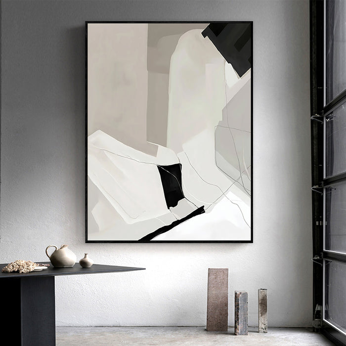 Wall Art 70Cmx100Cm Modern Abstract 3 Sets Black Frame Canvas