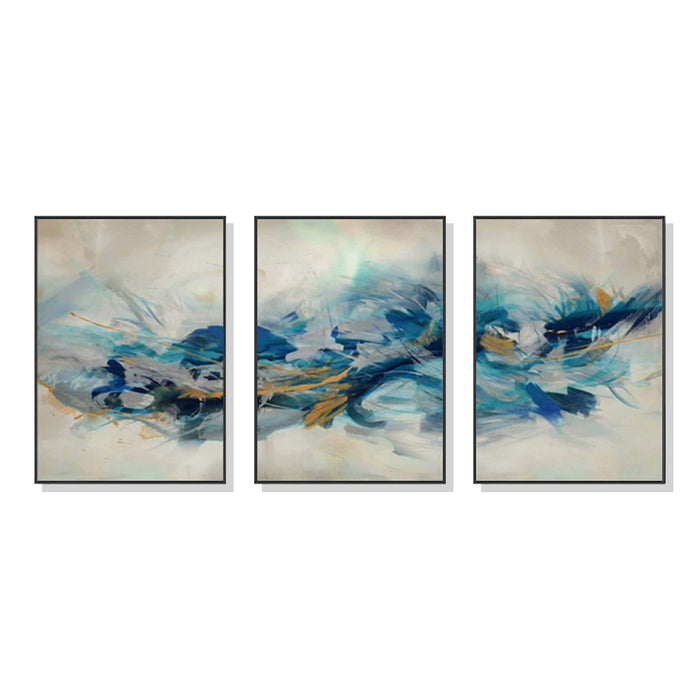 Wall Art 70Cmx100Cm The Universal 3 Sets Black Frame Canvas