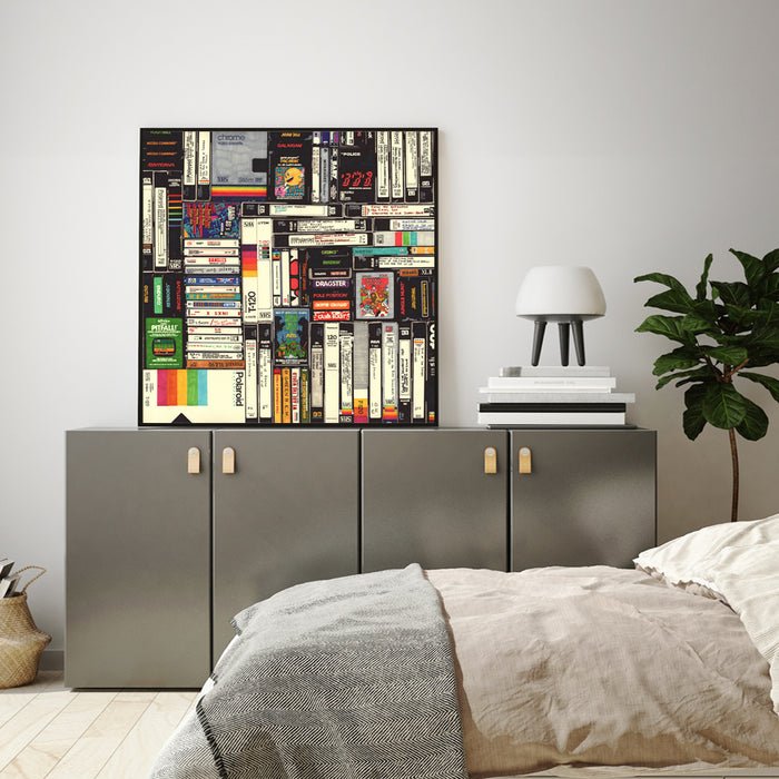Wall Art 90Cmx90Cm Book Black Frame Canvas