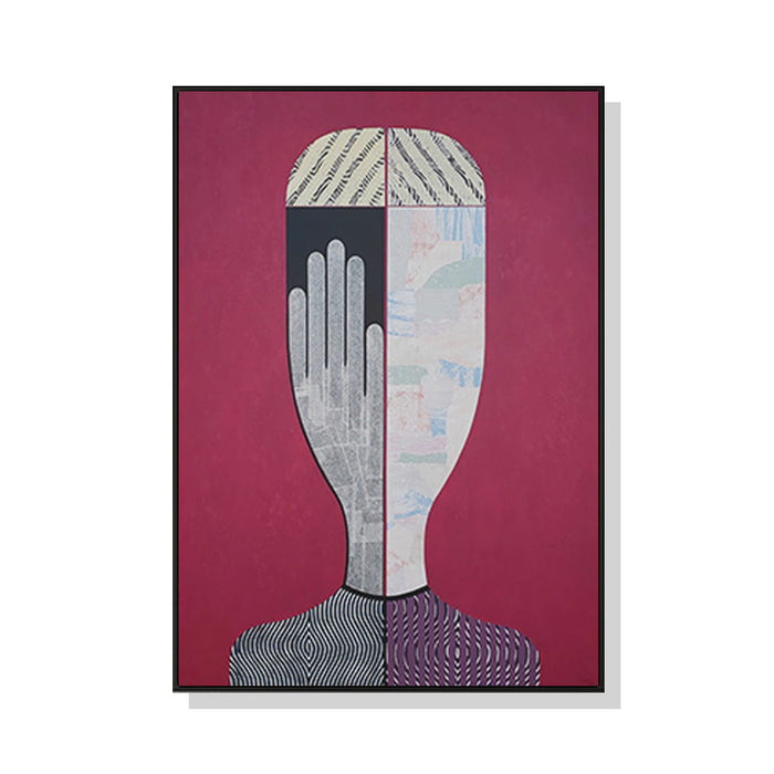 Wall Art 90Cmx135Cm Abstract Woman Black Frame Canvas