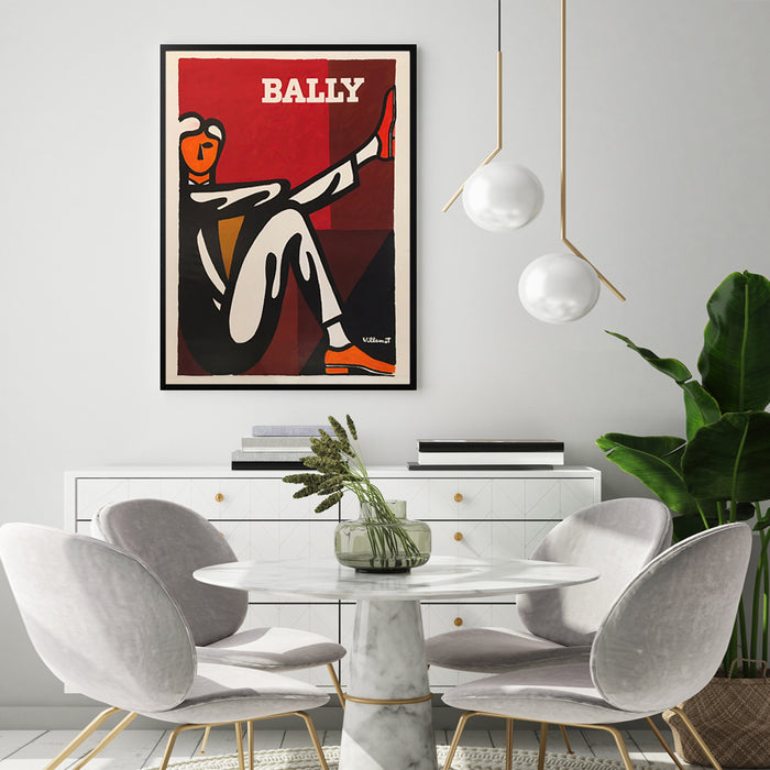 Wall Art 40Cmx60Cm Bally Man By Villemot Black Frame Canvas