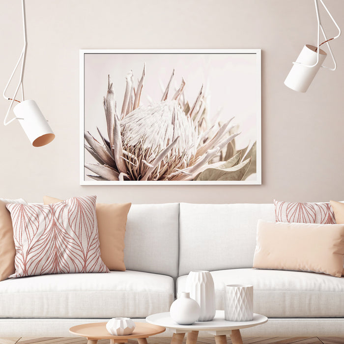 Wall Art 40Cmx60Cm Pure Protea Ii White Frame Canvas