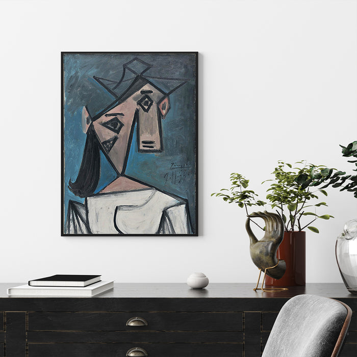 Wall Art 100Cmx150Cm Head Of A Woman By Pablo Picasso Black Frame Canvas