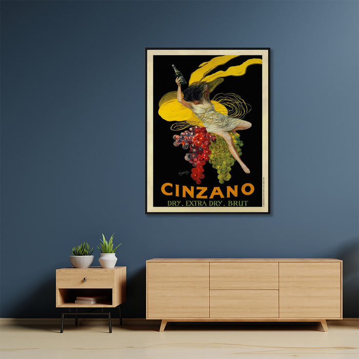 Wall Art 100Cmx150Cm Cinzano Black Frame Canvas