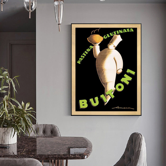 Wall Art 90Cmx135Cm Buitoni Black Frame Canvas