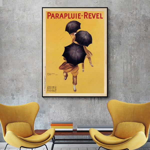 Wall Art 40Cmx60Cm Parapluie Revel Black Frame Canvas