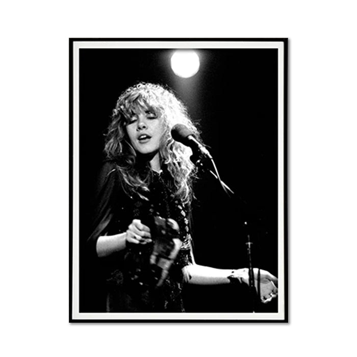 Wall Art 100Cmx150Cm Young Stevie Nicks In Concert Poster Black Frame Canvas