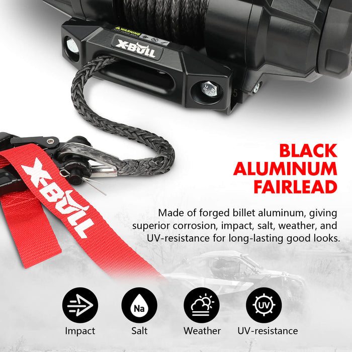 5000Lbs Electric Winch 12V Synthetic Rope Atv Utv Boat Upgraded Version