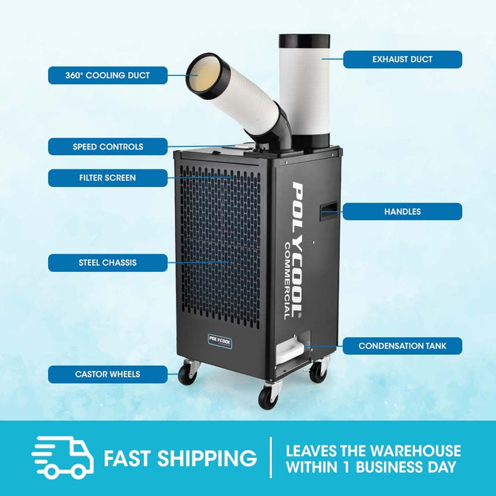 2.7Kw Portable Industrial Spot Cooler