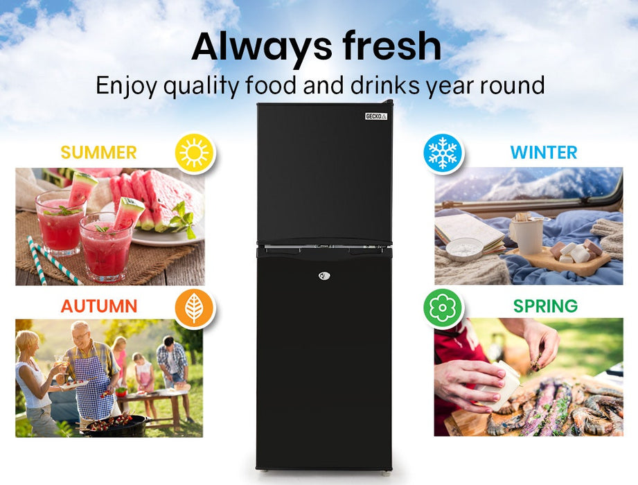 125L Portable Fridge Freezer Camping Motorhome Caravan Upright Fridges 12V / 24V / 240V Black