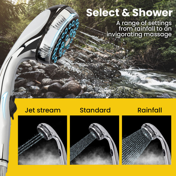 Portable Gas Outdoor Camping Hot Water Heater System With 12V Pump Shower Head Black