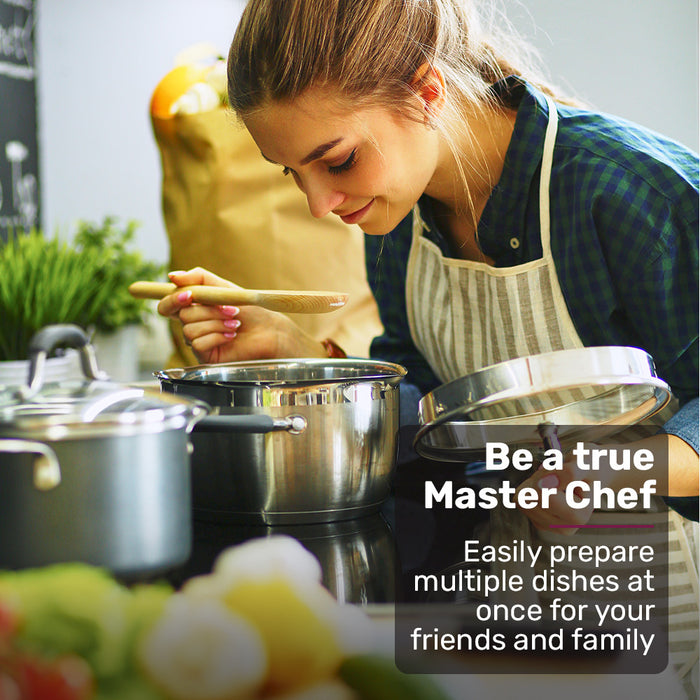 90Cm 5 Zone Ceramic Cooktop 8900W Electric Flexizone Adjustable Size Hobs Touch Controls