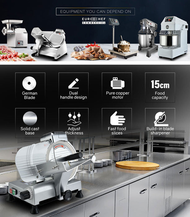 8 Inch Commercial Meat Slicer 280W Electric Food Cutting Machine Deli Shaver Cutter 200Mm