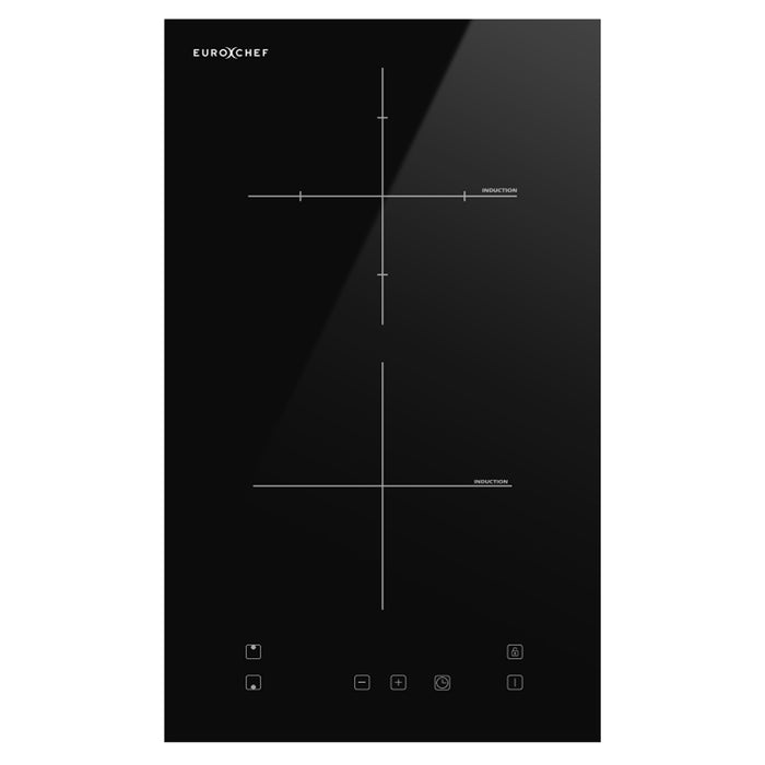 30Cm 2 Zone Induction Cooktop 3300W Electric Touch Controls