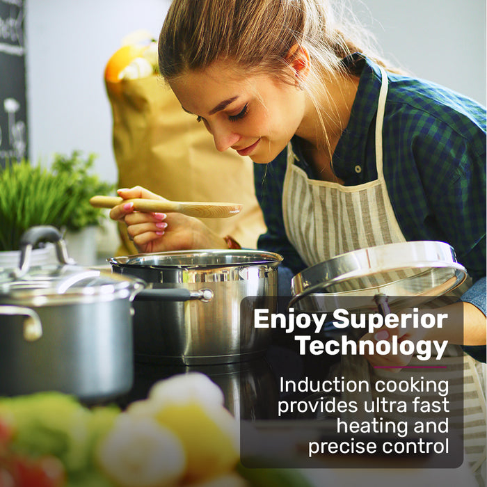 30Cm 2 Zone Induction Cooktop 3300W Electric Touch Controls