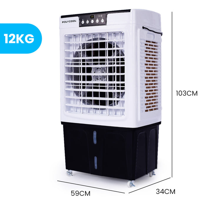 30L Evaporative Air Cooler Portable Industrial Fan Purifier Humidifier Remote Control
