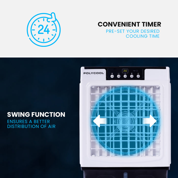 30L Evaporative Air Cooler Portable Industrial Fan Purifier Humidifier Remote Control