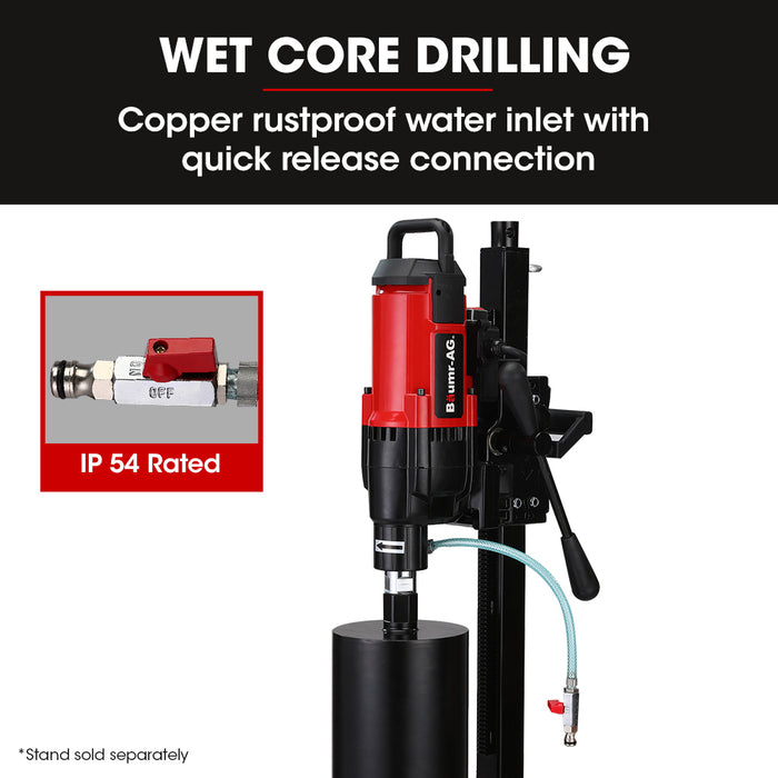 3200W 300Mm Wet / Dry Core Drill For Concrete Hole Drilling