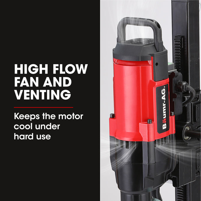 3200W 280Mm Concrete Core Drill With Stand Rig