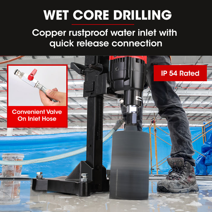 3200W 280Mm Concrete Core Drill With Stand Rig