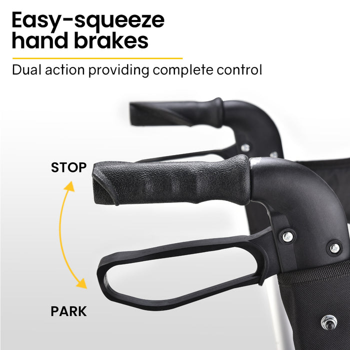 136Kg Capacity | Lightweight Design | Adjustable Height Deluxe Rollator