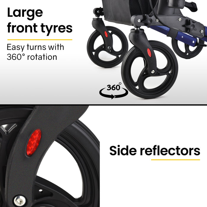136Kg Capacity | Lightweight Design | Adjustable Height Deluxe Rollator