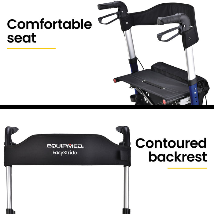 136Kg Capacity | Lightweight Design | Adjustable Height Deluxe Rollator