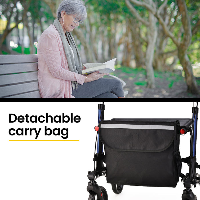 136Kg Capacity | Lightweight Design | Adjustable Height Deluxe Rollator