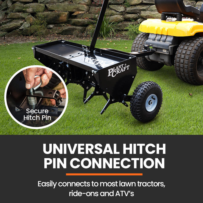 Tow Behind Plug Lawn Aerator 1M (40") Wide Universal Hitch For Ride On Mower Garden Tractor
