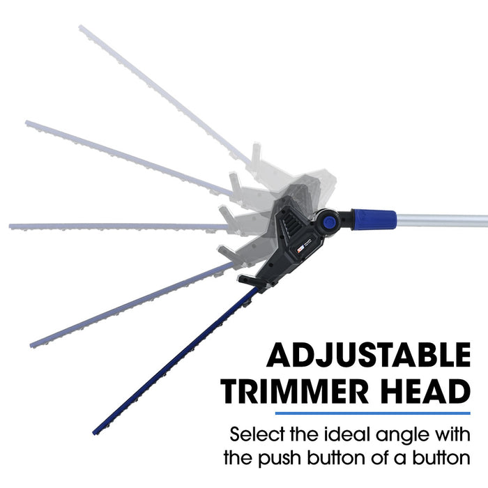 20V Cordless Pole Saw & Hedge Trimmer Combo 8" Chainsaw Pruner & 20" Hedger Telescopic Handle Battery And Fast Charger Kit