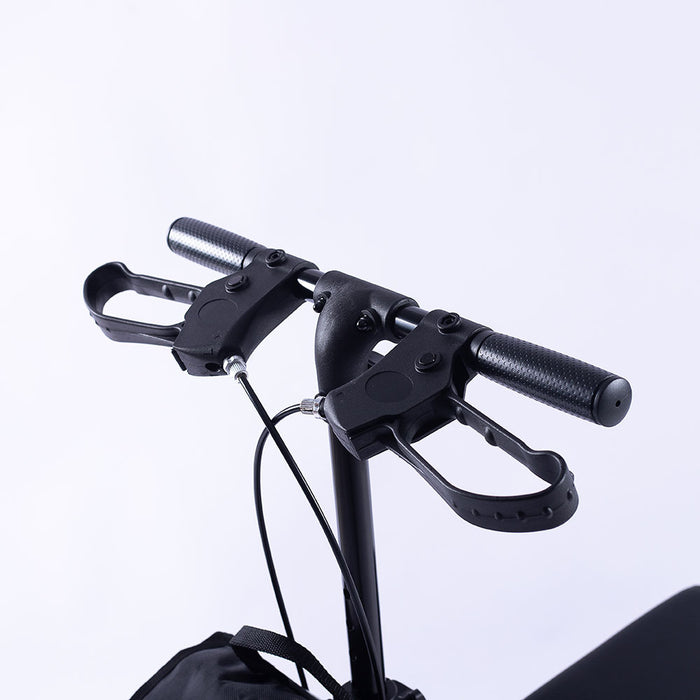 Knee Scooter Walker Dual Brakes - Bag - Broken Leg Ankle Foot Mobility - Crutches Alternative - Red