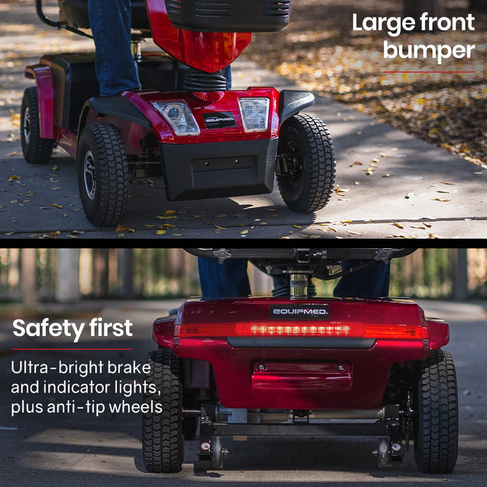 Venturecruise Mobility Scooter S-Xxl Comfortable Size For All Riders 30Km Max Range 180Kg Capacity Red