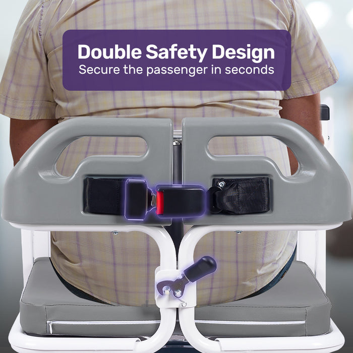 Patient Lift Transfer Chair, Easy Hydraulic Height Adjustment, Shower Compatible, Over Toilet, Removable Commode, For Seniors Elderly Disabled